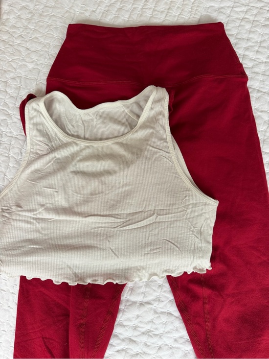 Parke Pants - PARKE x SET Active Scallop Hem Crop Tank and Leggings